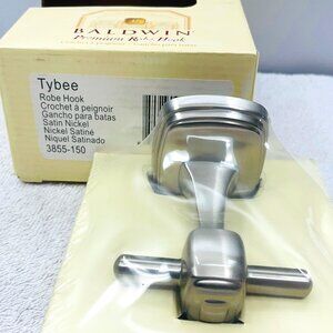 New In Box & Sealed Baldwin "Tybee" Robe Hook, Satin Nickel, #3855-150